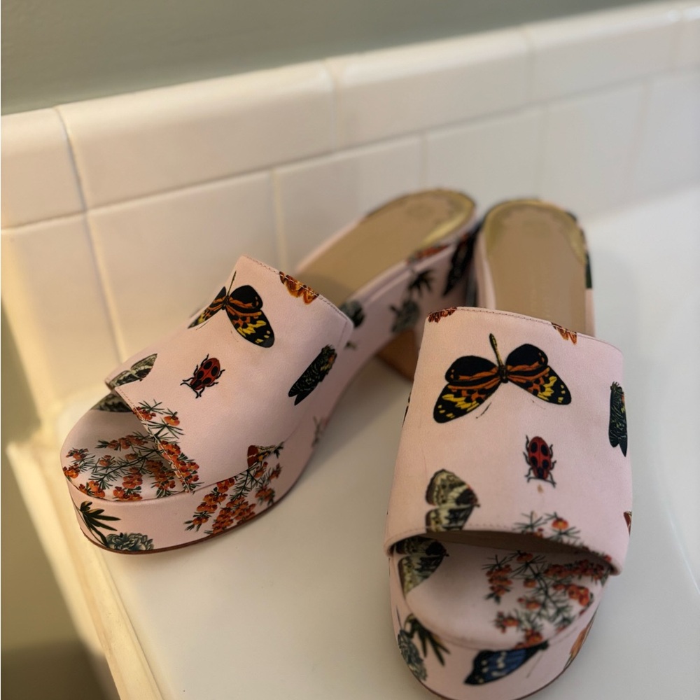 Antonio Melani X Jennifer Sumko Butterfly Open Platform Mules